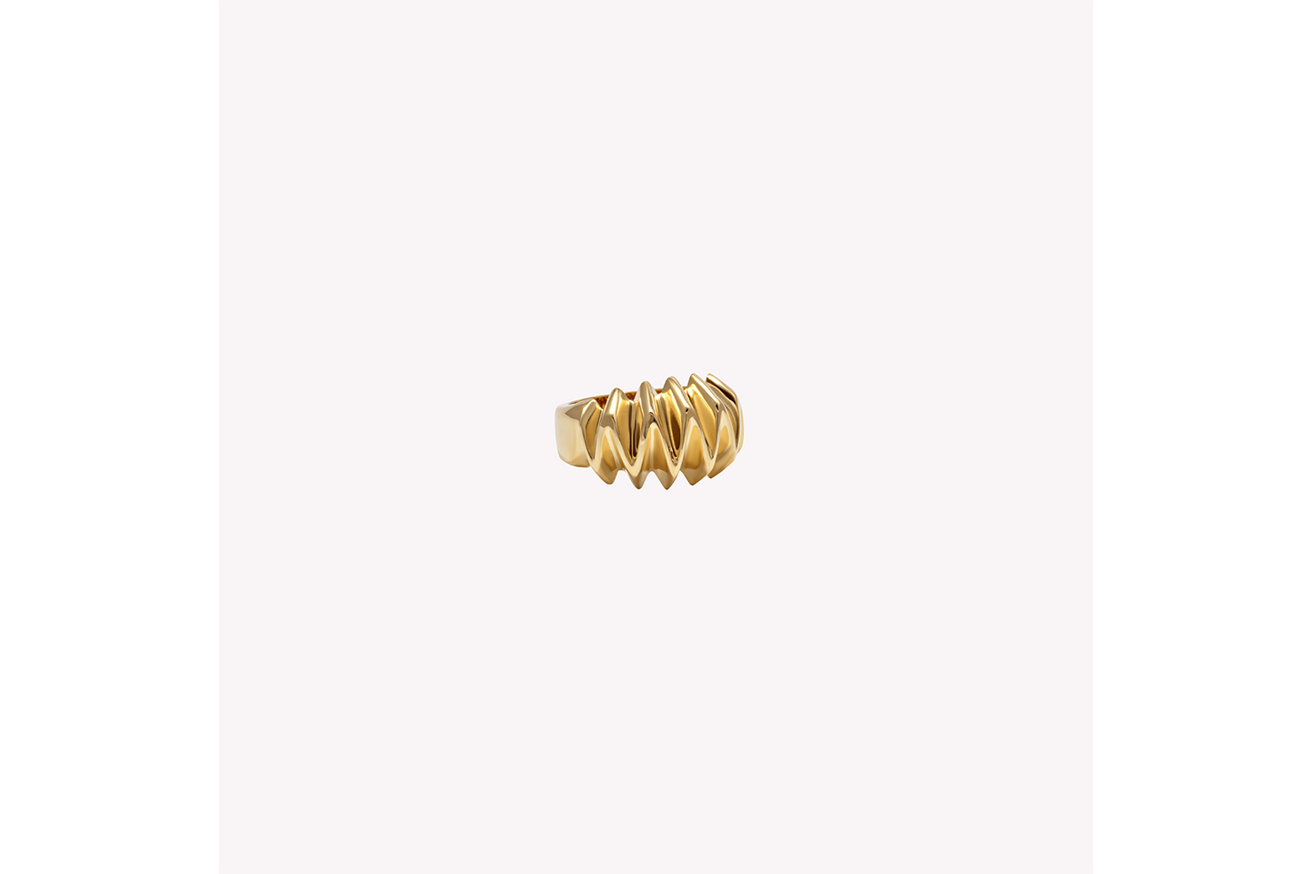 a textured gold ring