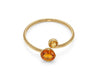 18k gold bracelet with citrine and topaz