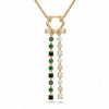 diamonds emeralds and 18k gold necklace