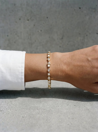 diamonds and enamel bracelet