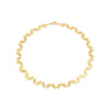 18k Gold chain link necklace on a white background