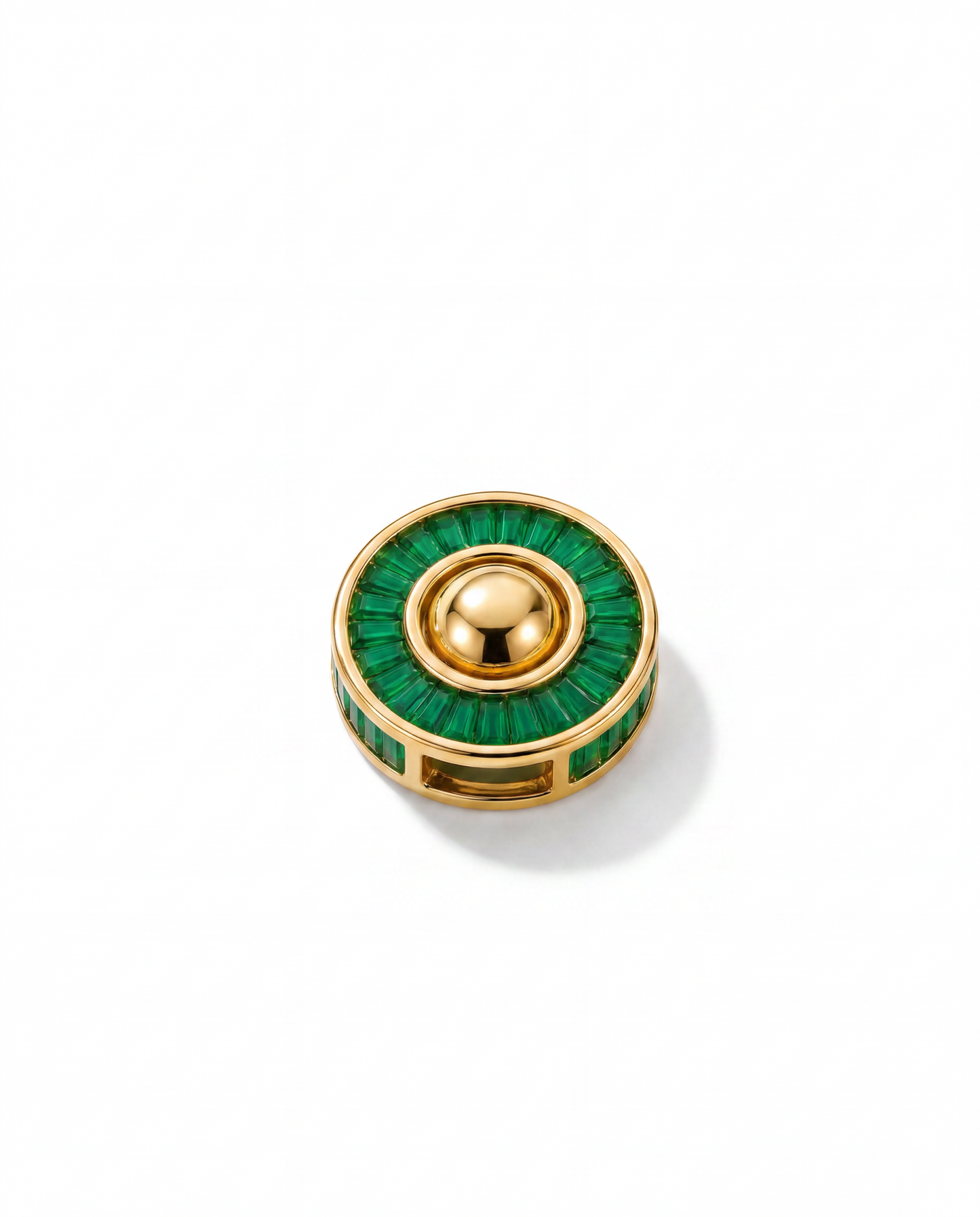 Baguette tsavorite pendant in 18k gold
