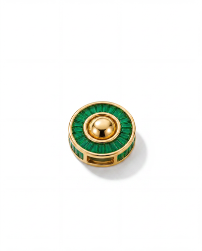 Baguette tsavorite pendant in 18k gold
