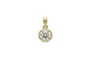 Button charm with old european cut diamond