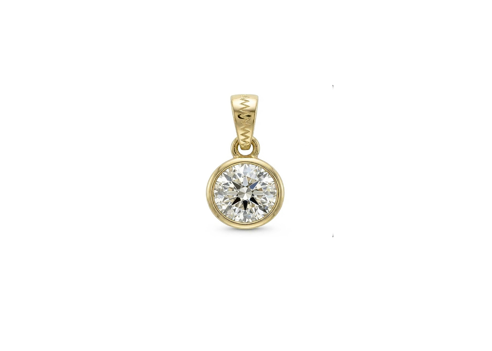 Button charm with old european cut diamond
