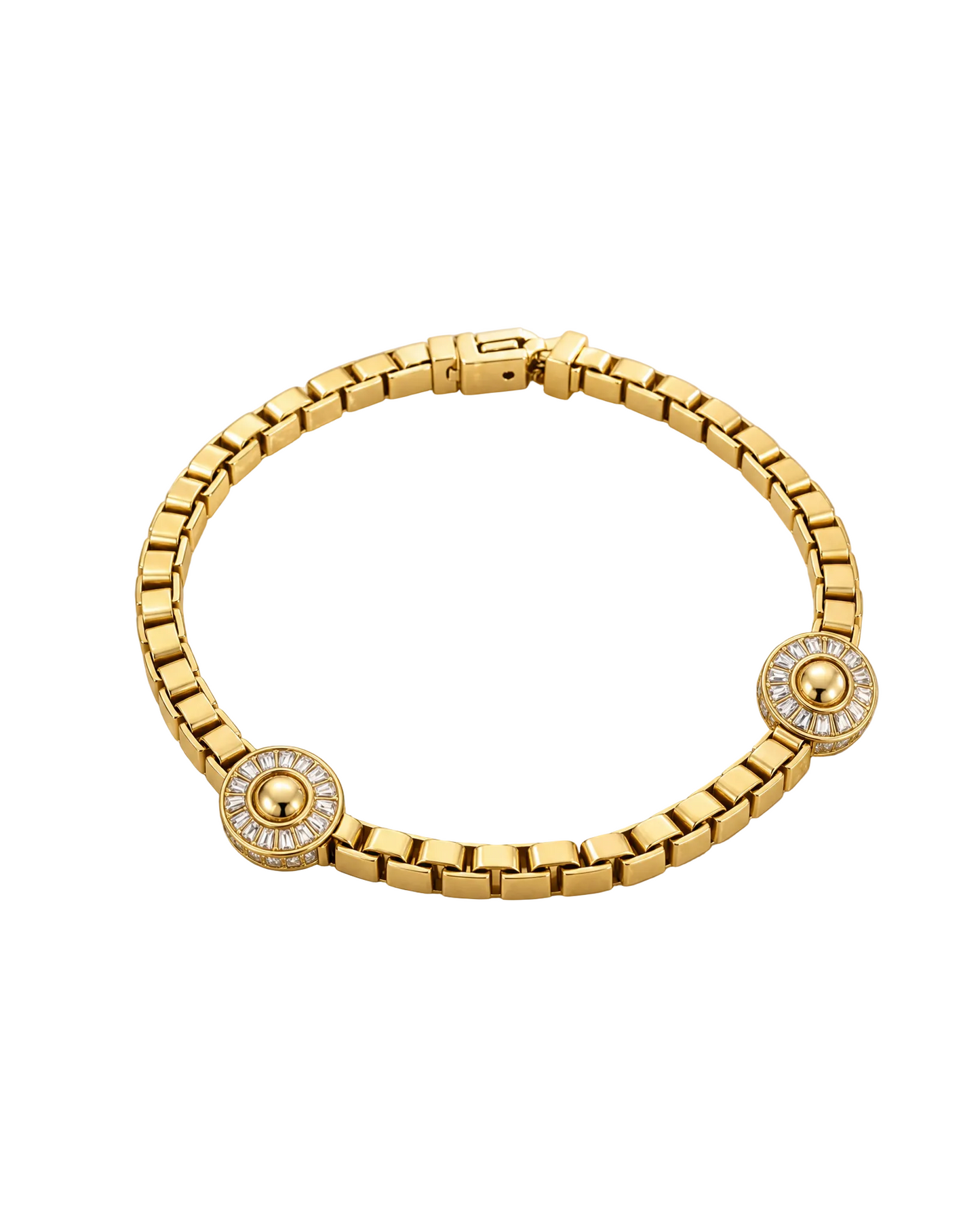 gold necklace with diamond links
