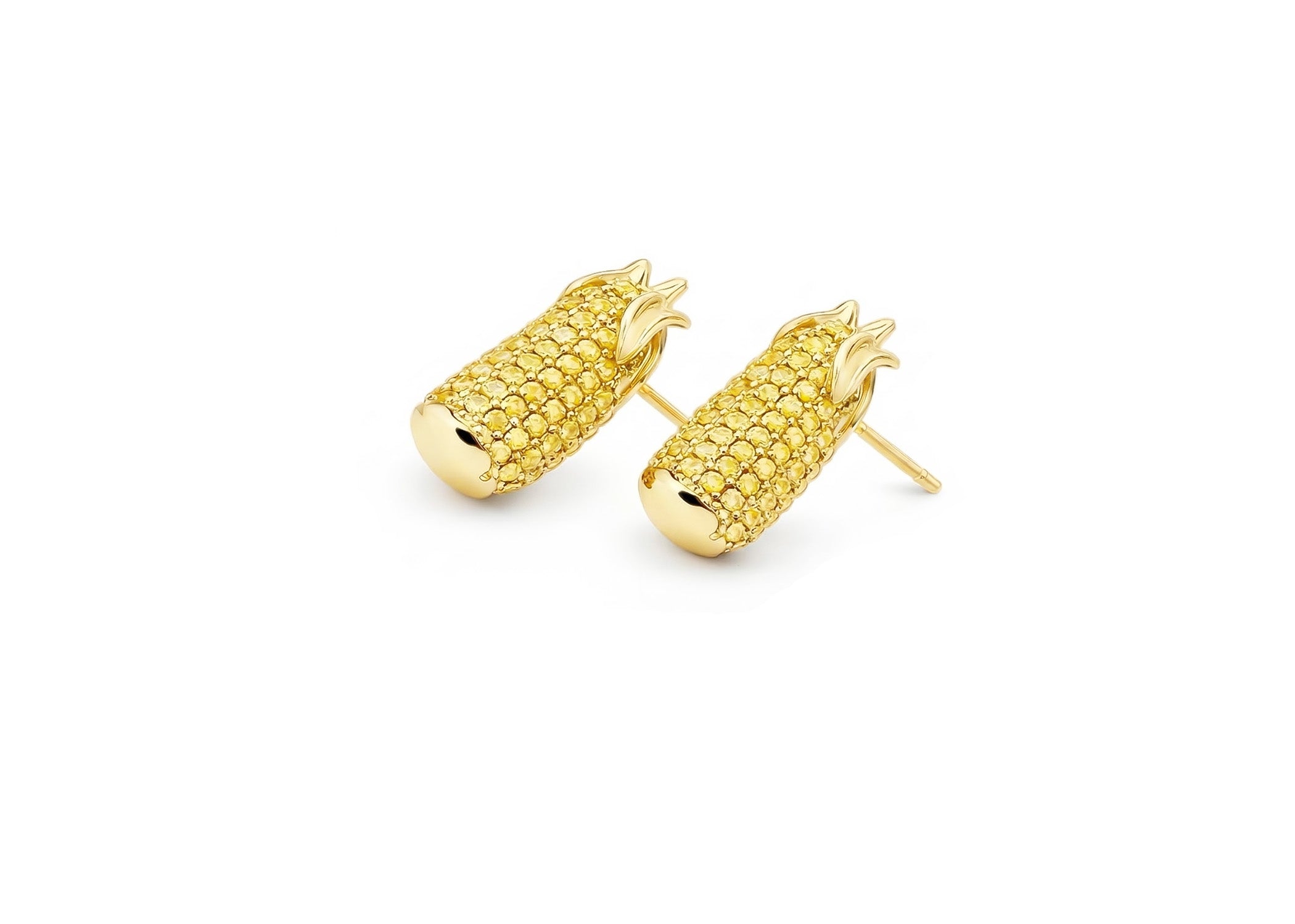 yellow sapphire studs