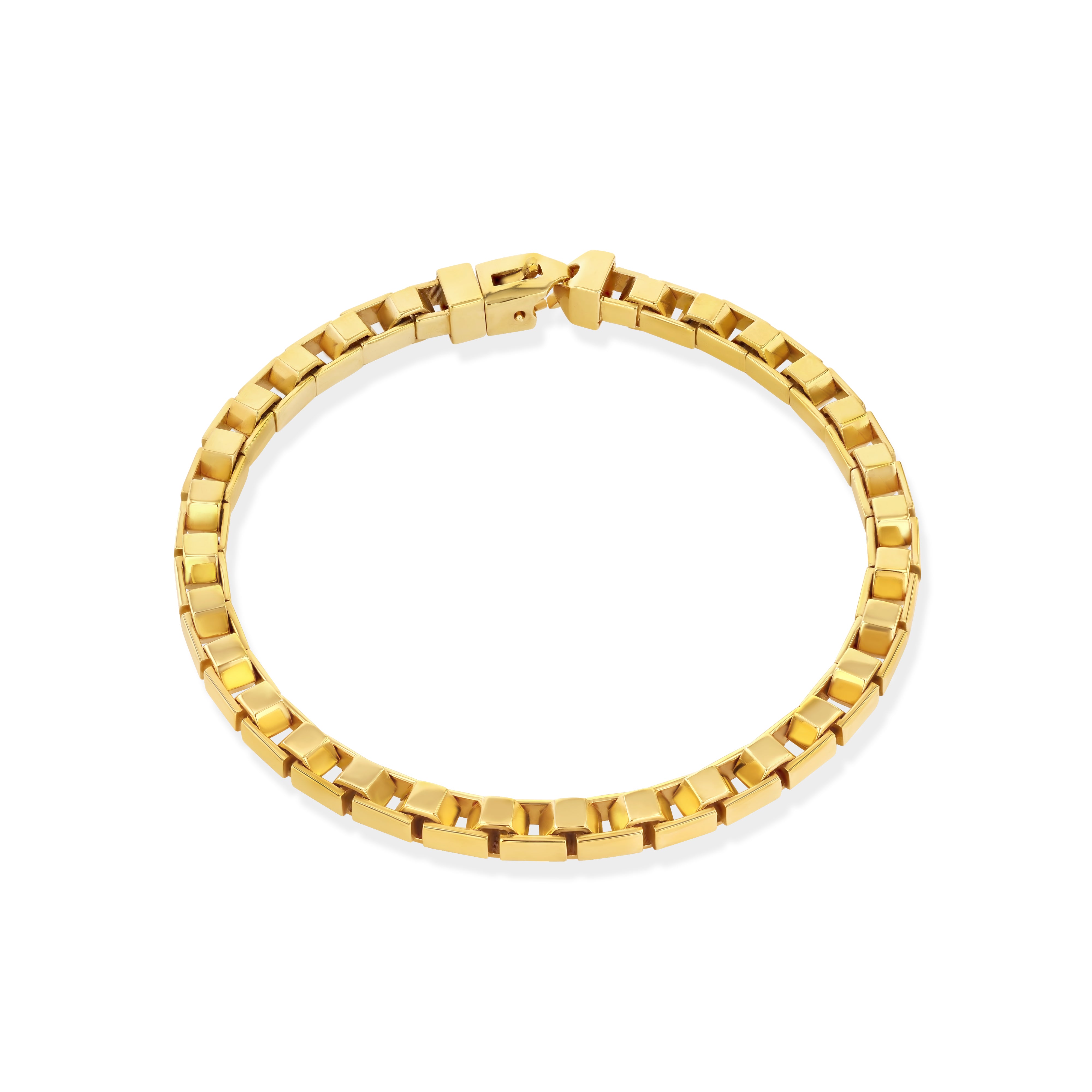 A LÖF statement bold gold statement box chain necklace in 18k solid yellow gold