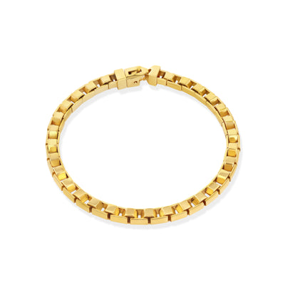 A LÖF statement bold gold statement box chain necklace in 18k solid yellow gold