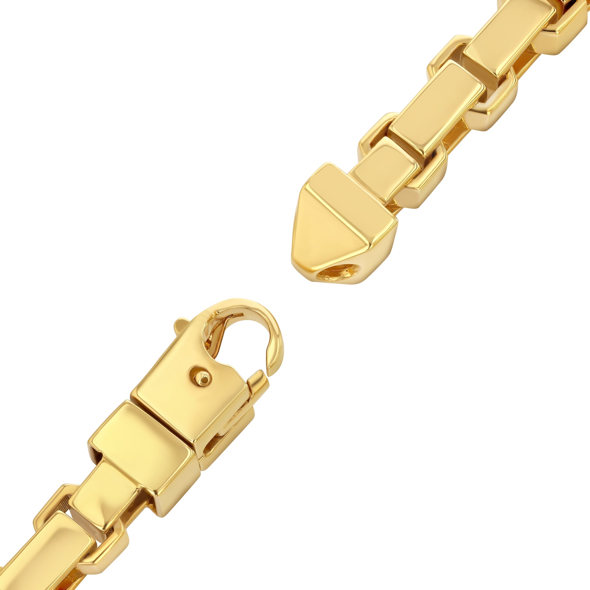 A LÖF statement bold gold statement box chain necklace in 18k solid yellow gold