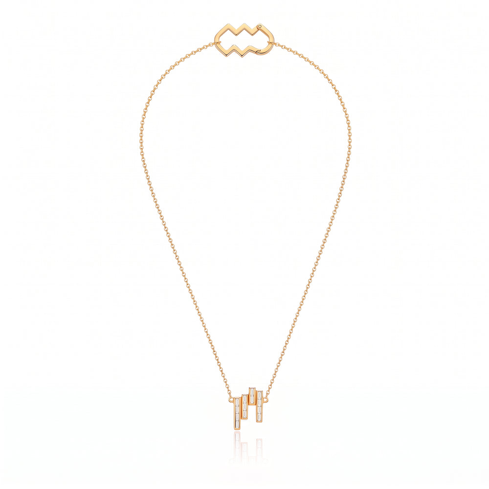 baguette diamond necklace form LÖF