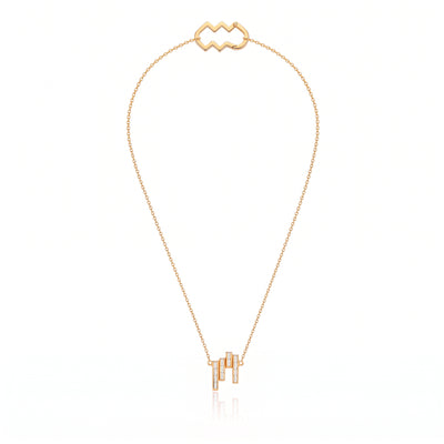 baguette diamond necklace form LÖF