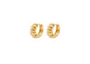 Textured 18k Gold Huggies