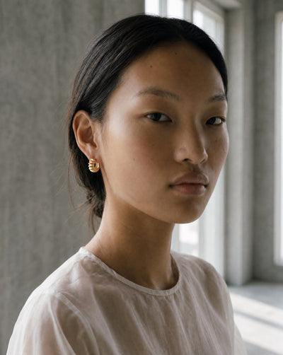 Textured Gold Hoops