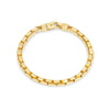 LÖF custom made box chain link bracelet in 18k solid yellow gold