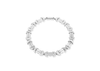 18k white gold chain link bracelet with crescent moon links