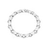 A LÖF statement chain link necklace with 13 carats of round brilliant diamonds in 18k solid white gold