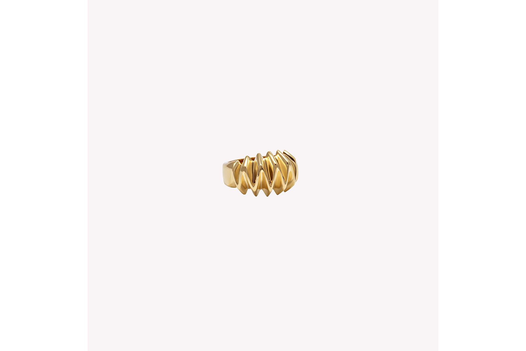 a textured gold ring