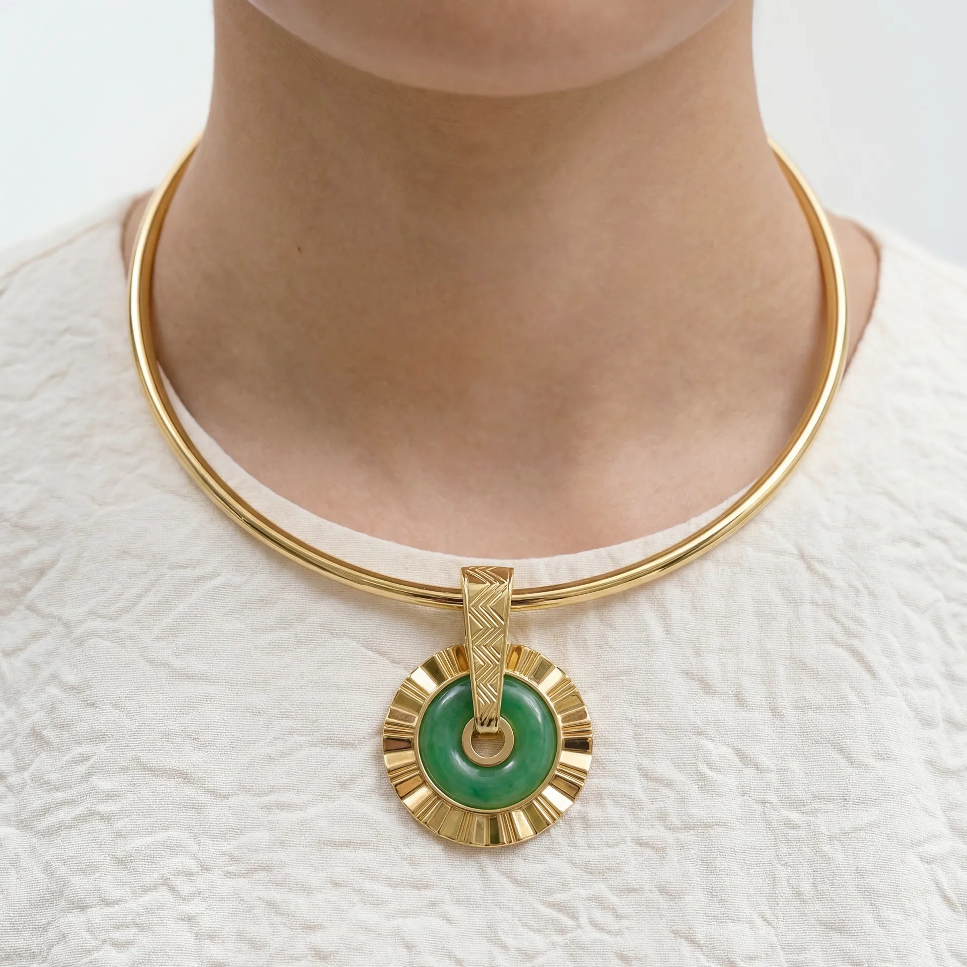 jade and gold necklace