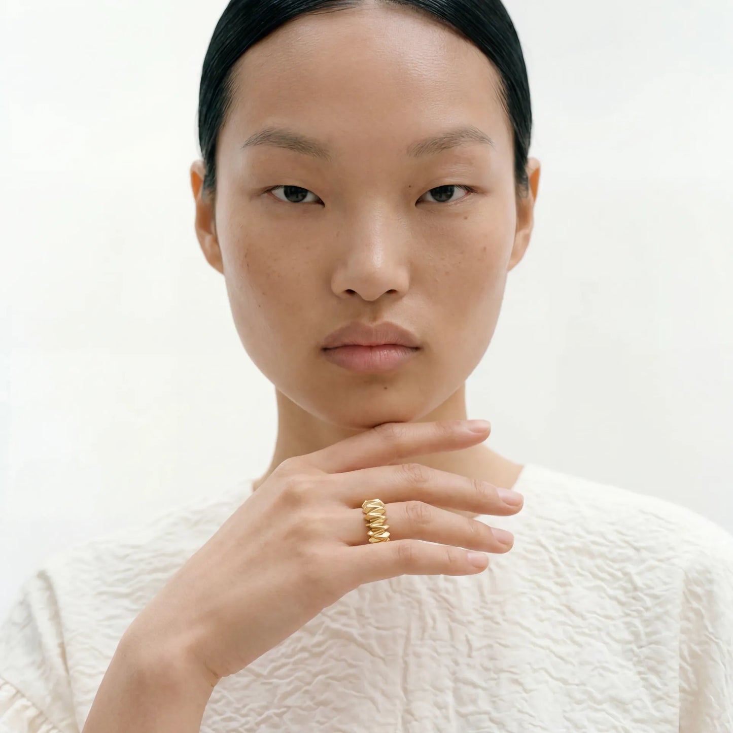 Édith Ring plain gold