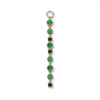 jade, emerald and 18k gold cubes earring charms