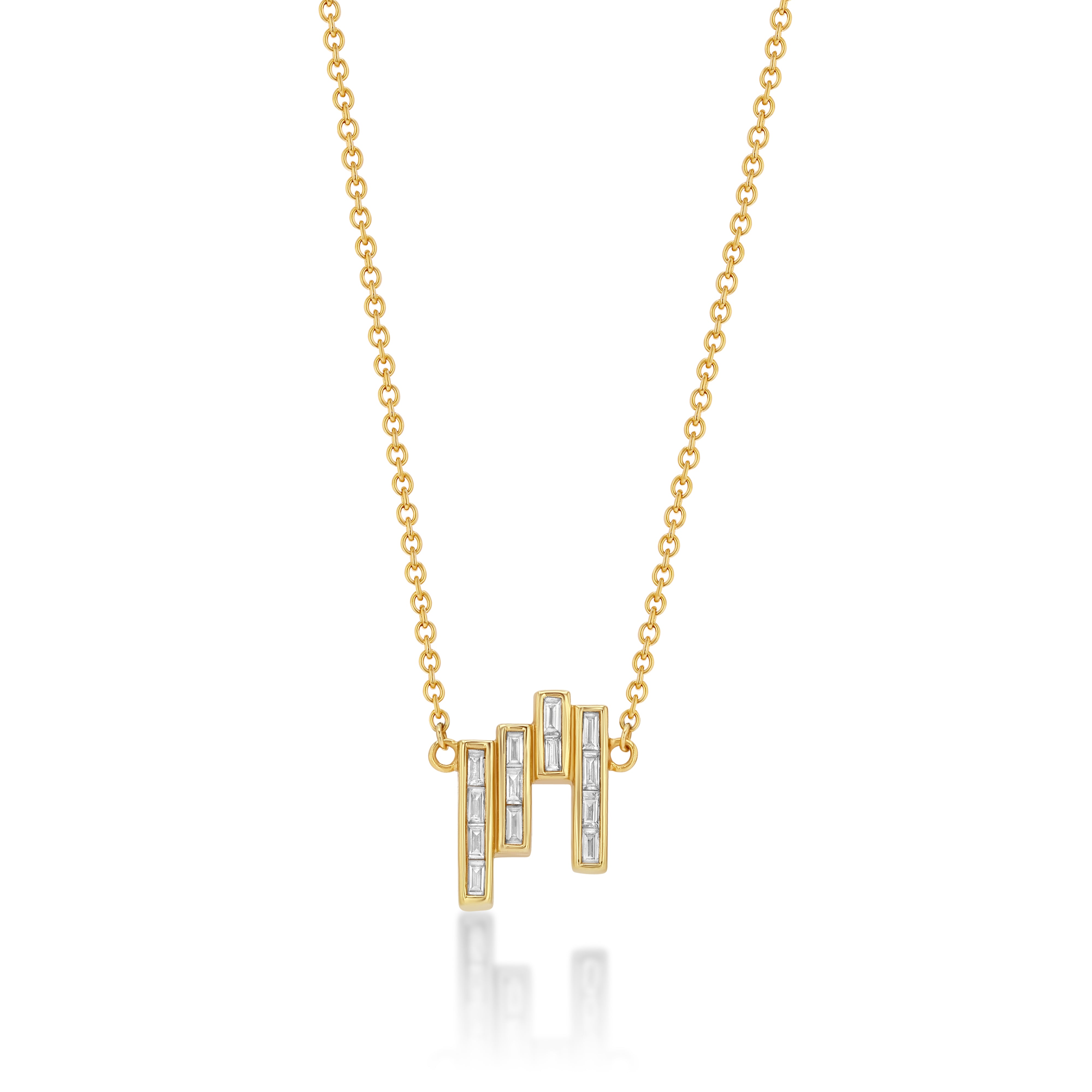 18k gold necklace with diamonds