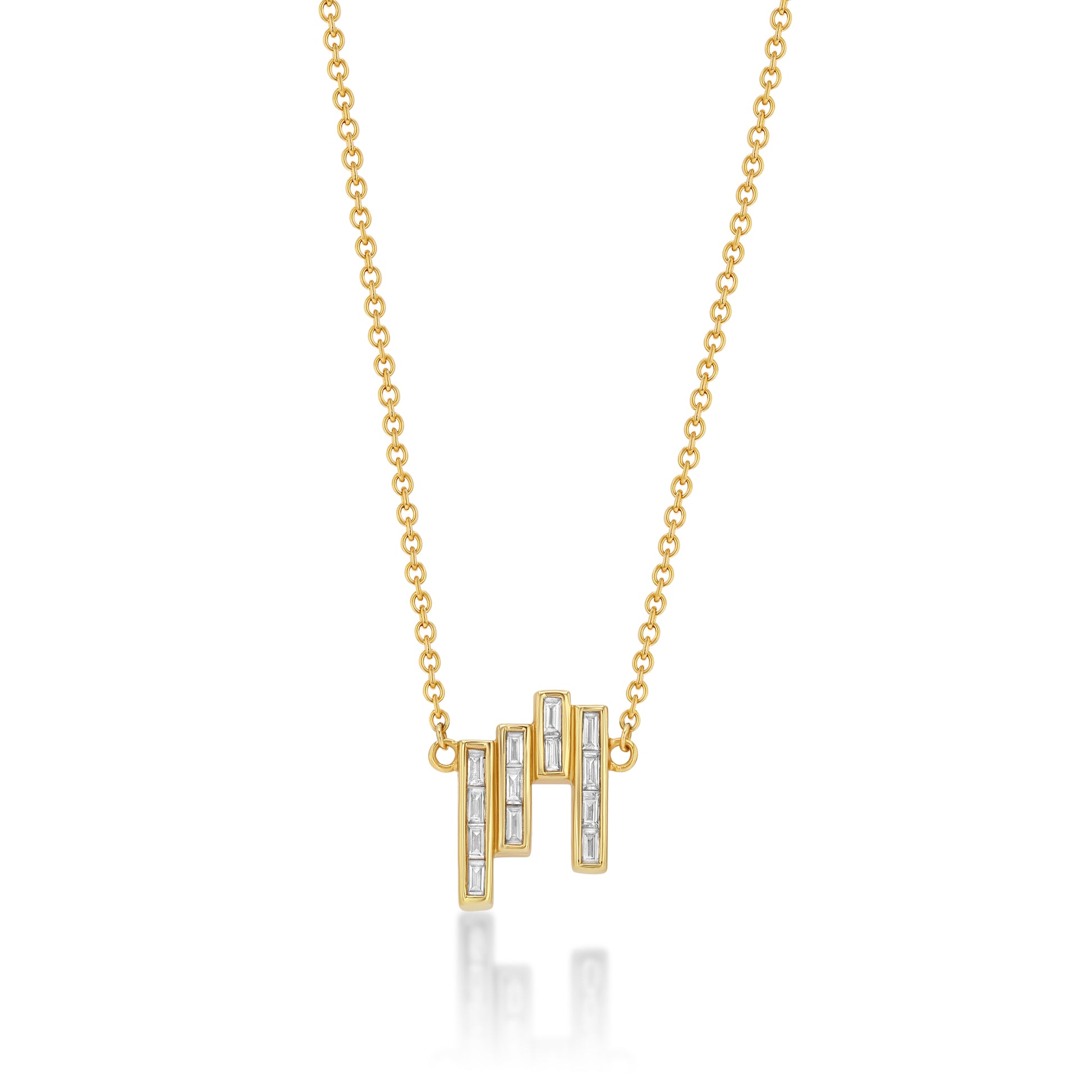 18k gold necklace with diamonds