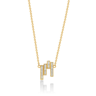 18k gold necklace with diamonds
