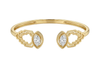 18k gold bangle with antique marquise diamonds