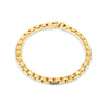 A LÖF statement bold gold box chain necklace in 18k solid yellow gold and rubies