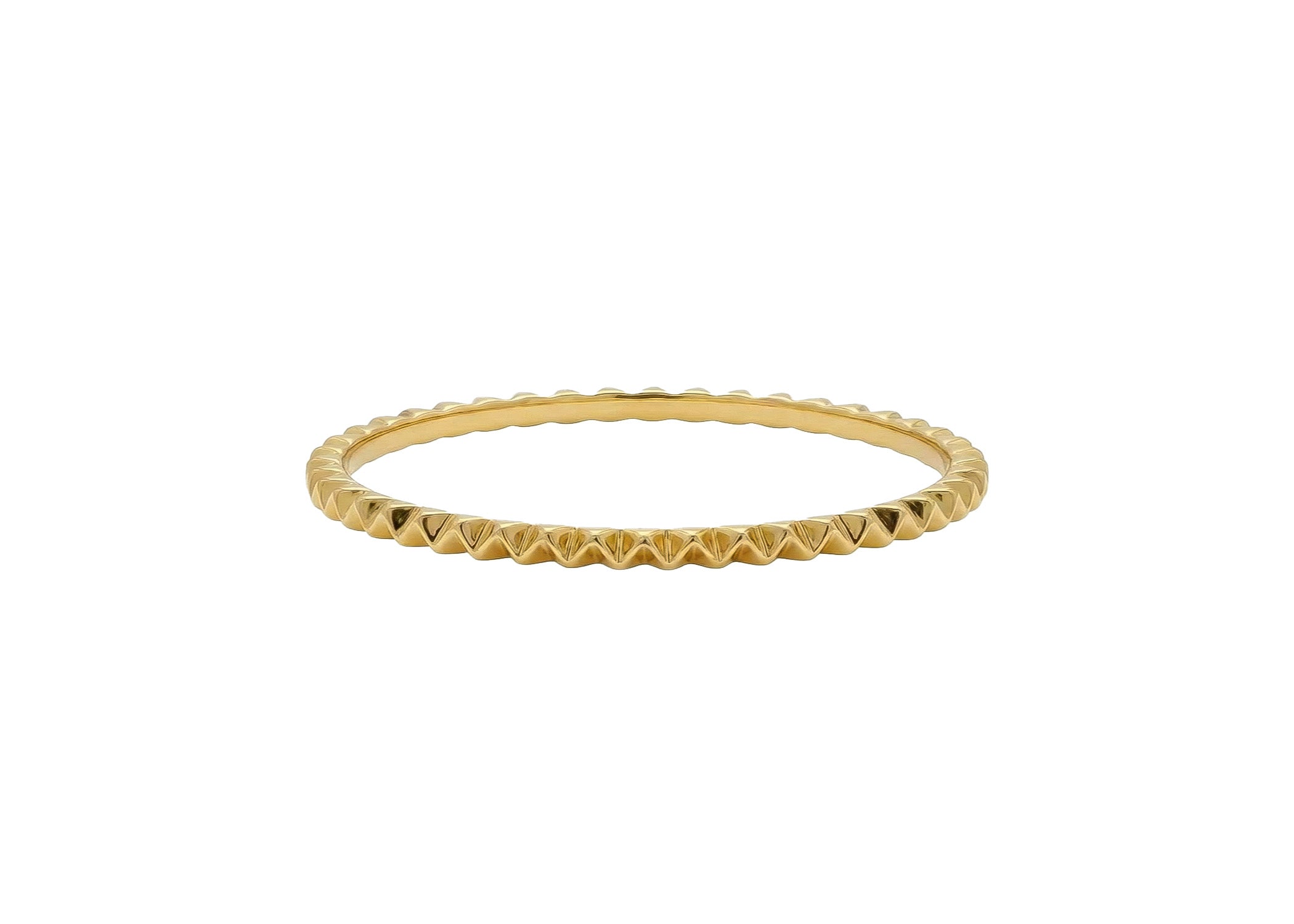 18k gold textured ring